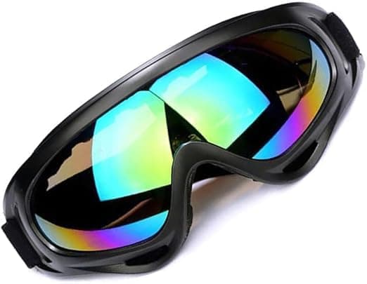 Motorcycle Goggles Adjustable UV Protection Driving Goggles for Motorcycles Scooters Outdoor Sports (Medium, Black Color) Safety glasses