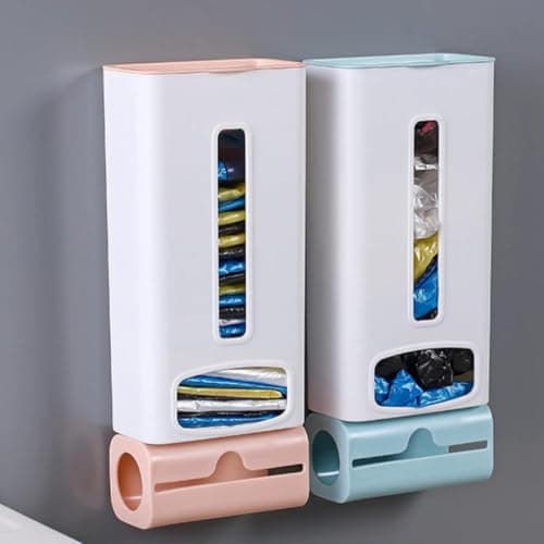 Bag Dispenser and Grocery Sack Organizer for Kitchen Wall Storage Holder