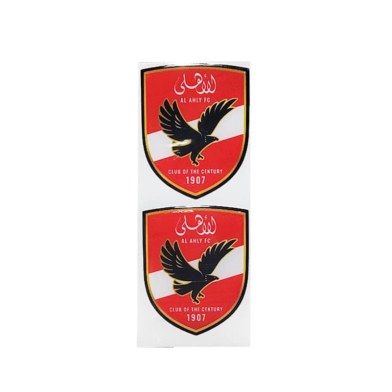 Al Ahly Club Logo Prominent Sticker for Cars, Laptop, Mobile Phone, Playstation, Motorcycle, Luggage and More (5.2 * 4.2 cm, 2 Pieces Code:8662) - KaberTrade Sticker decal