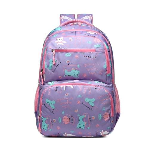 School Backpack, Multi-pocket Backpack for Organized Storage - Large Capacity, Wear Resistant and Breathable Nylon Bag, Lightweight for Kids & Girls