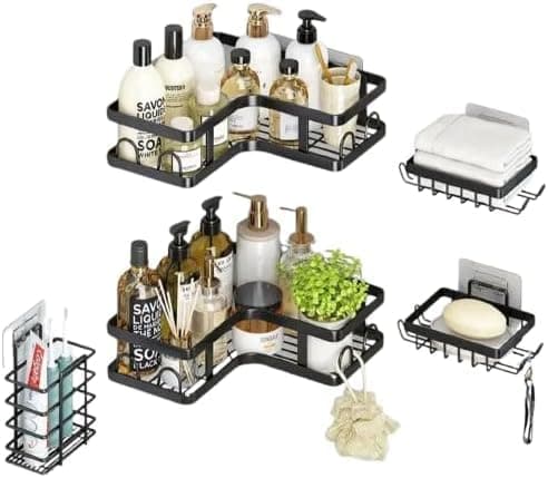 Modern Wall Organizer Set (5 Pieces) Multi Use with High Quality Material and Stylish Design and Practical Design - For Organizing Tools and Saving Space BK