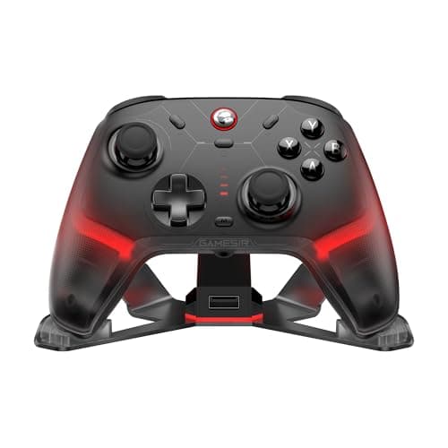 GameSir Cyclone 2 PC Controller Mag-Res TMR Sticks 1000Hz Report Rate Hall & Micro 2-in-1 Triggers RGB Lighting with Charging Station for PC/Switch/iOS/Android (Black) (1 Year Warranty) Video game controller