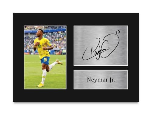 HWC Trading A4 Neymar Jr Brazil Gifts Printed Signed Autograph Picture for Fans and Supporters - A4
