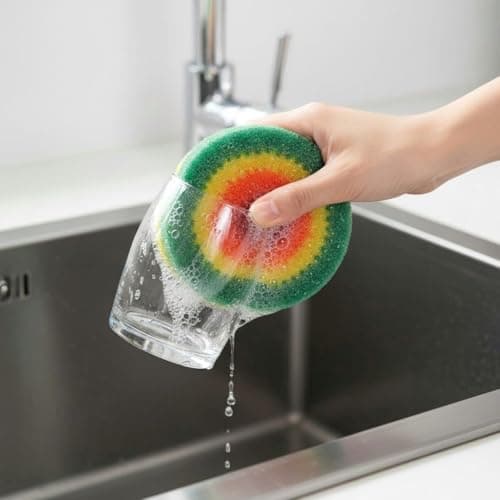 Strawberry Dish Sponge for Non-Stick Pots Non-Scratch Cleaning Pads