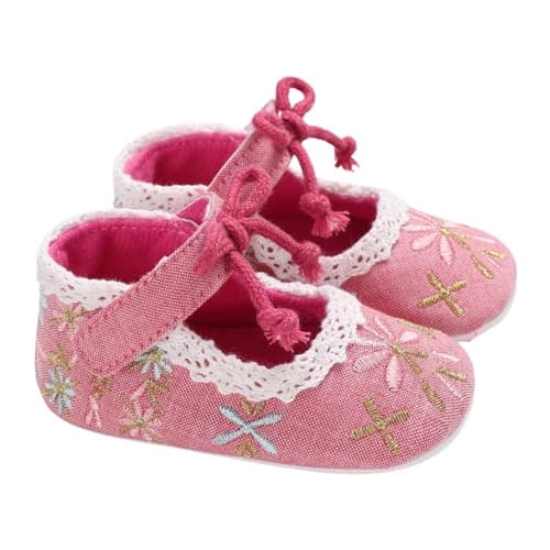 Mix&Max baby-girls Ballerina Embroidered Flower Ballet Flat Shoes