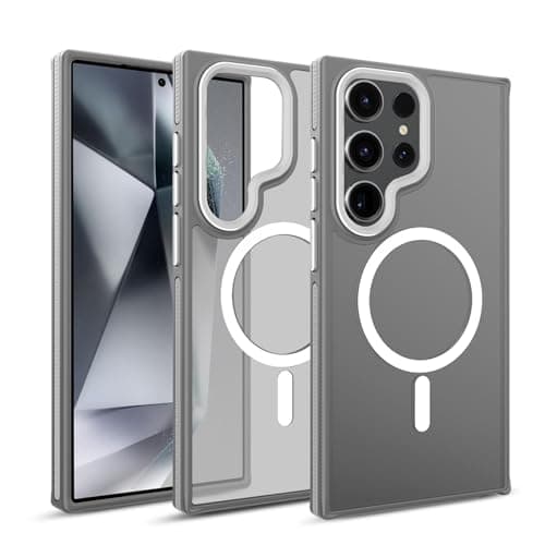 Hitaoyou Compatible with Samsung Galaxy S24 Ultra Case with Magsafe, Samsung S24 Ultra Phone Case,Translucent Matte Back Slim Magnetic Cover for S24 Ultra 6.8" Cellular phone case