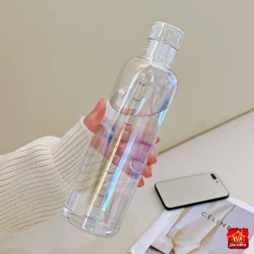 1000ml Digital Crystal Clear Water Bottle Airtight Lid for Juice & Water