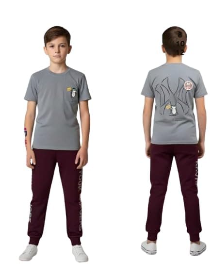 Premium Cotton Tracksuit 630Gray-12 Track suit