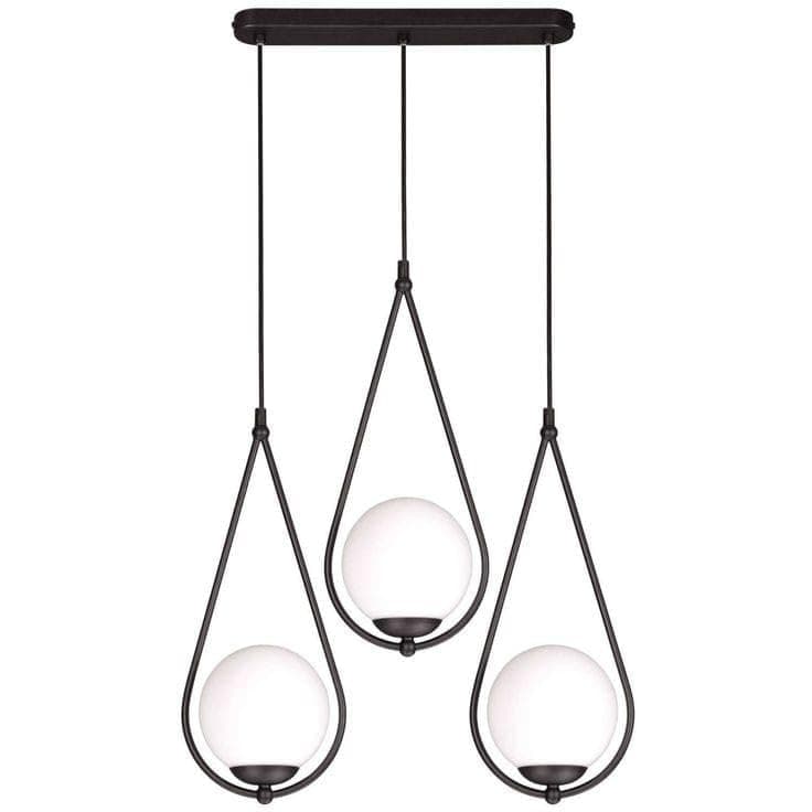 Generic Abalek 3 Bulb Without Bulbs 70x50x70cm Black