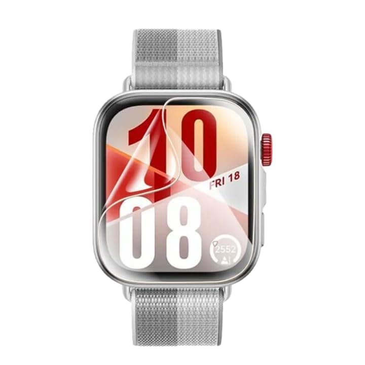 BESHYAKA Flexible Hydrogel Screen Protector(Two Pieces) Compatible with Huawei Watch Fit 4 – HD Clarity, Anti-Scratch, Bubble-Free, Easy To install, Full Coverage, Dust Resistant – Not A Glass