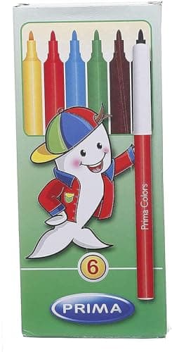 Prima Fibretip Colors, Set of 6 Pieces, Multi Color Writing instrument