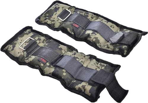 Pair of Hand and Foot Weights Sandbags for Legs and Gym - Camo, Unisex (kg, 0.75)