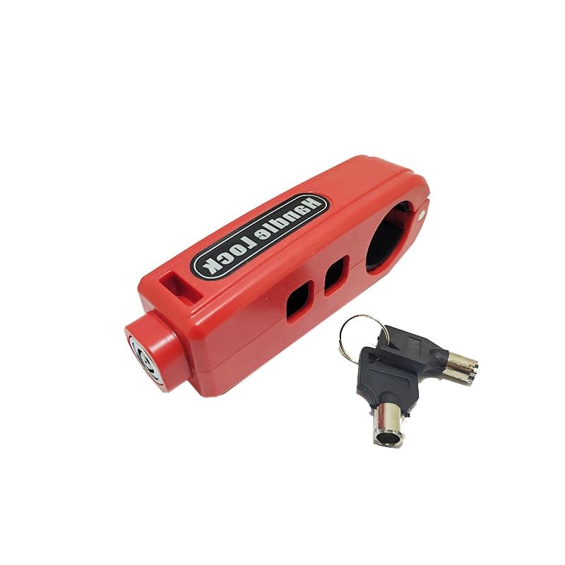 Motorcycle Security Lock Anti-Theft Security Lock for Motorcycle Handlebar Mountain Bike (Red, Code:10287) by KaberTrade