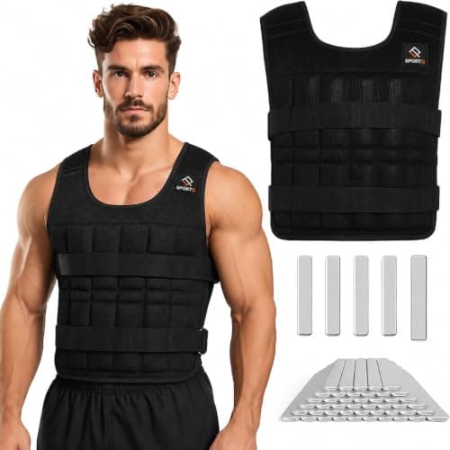 Burn Fat Faster Adjustable Sports Weight Vest by SportQWeighted Vest Professional for Workout, Running, Crossfit – Weight Jacket to Increase Strength and Burn Fat Sporting goods