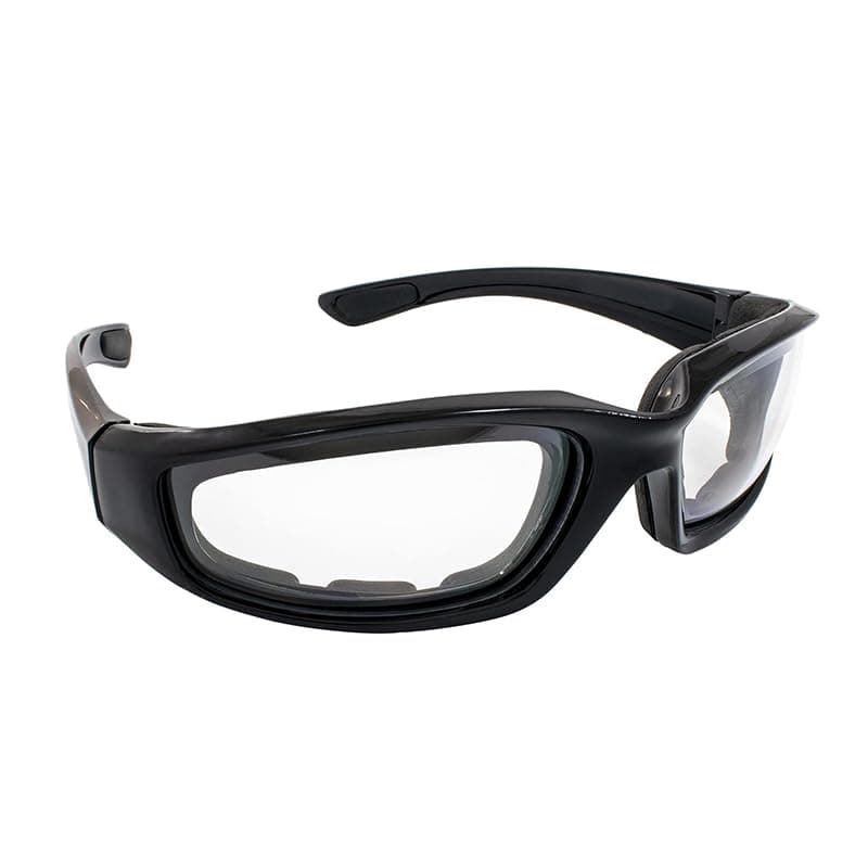 KaberTrade 2020 HD Polarized Sunglasses Night Vision Driving Glasses for Car Motorcycle Light Dust Wind Protection (BRO Glasses Black Clear Lens, Code:9432) Safety glasses