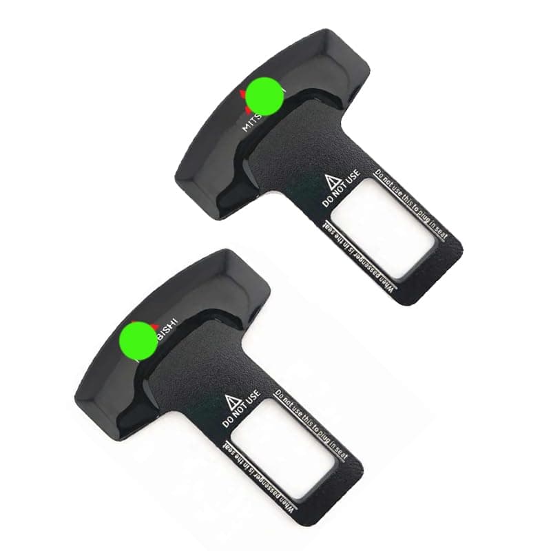 KaberTrade 2 Piece Car Seat Belt Clip Car Seat Belt Support Buckle Safety Alarm Lock (Metal Sucker, Fit and Compatible with Mitsubishi, 2 Pieces, Code:4442) Auto accessory