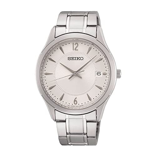 SEIKO Noble Quartz Silver Dial Stainless Steel Men's Watch SUR417