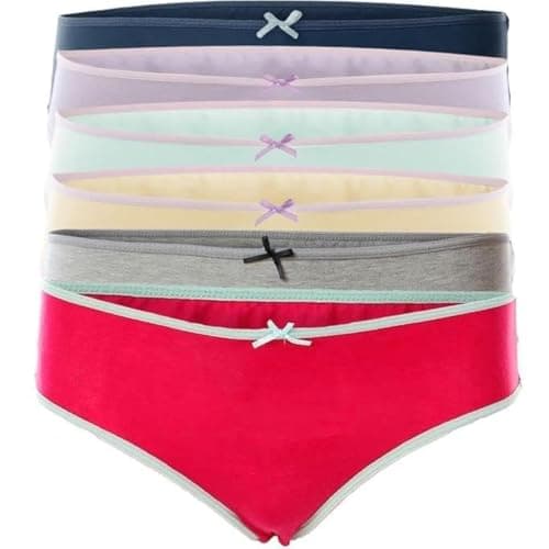 Mesery Ultra Soft Hipster Panties - For Girls - Set of 6 (2-3 Years)- Tailored