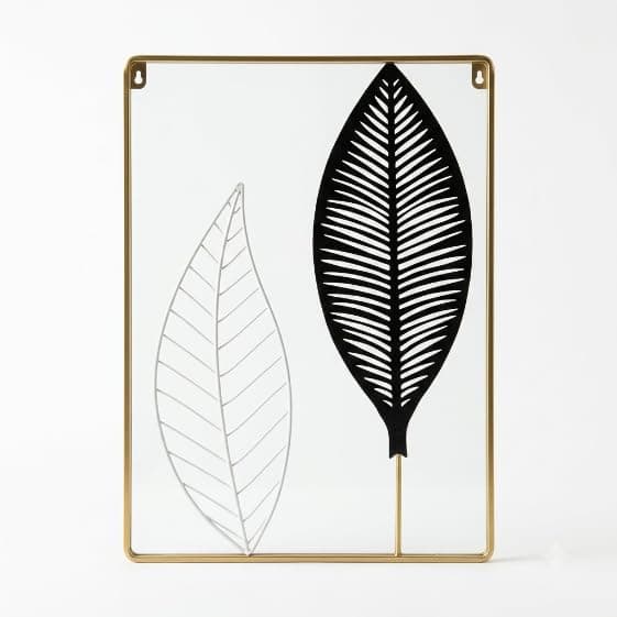 Feather Metal Frame Home Decor Modern Decorative Wall Frame for Reception Living Room Bedroom Office Picture frame