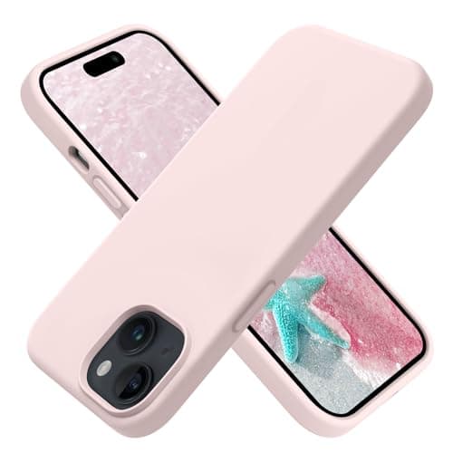 OTOFLY Compatible with iPhone 15 Plus Case, Silicone Shockproof Slim Thin Phone Case for iPhone 15 Plus (6.7 inch), (Chalk Pink) Cellular phone case