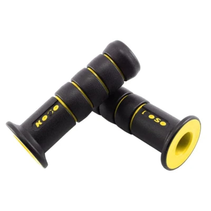 KaberTrade Motorcycle Handlebars Motorcycle Handlebars and Scooters - Comfortable Anti-Slip (2 Piece Set, Black in Yellow, Code:9989) Handlebar grip