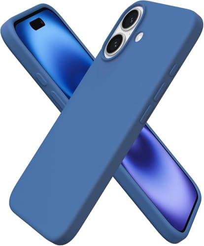 Compatible with iPhone 16 Case 6.1", Slim Liquid Silicone 3 Layers Full Covered Soft Gel Rubber Shockproof Phone Case, Protective Cover with Anti-Scratch Microfiber Lining (Aqua Blue) Cellular phone case
