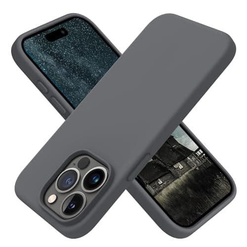 OTOFLY Designed for iPhone 15 Pro Max Case, Silicone Shockproof Slim Thin Phone Case for iPhone 15 Pro Max (6.7 inch), (Space Gray) Cellular phone case