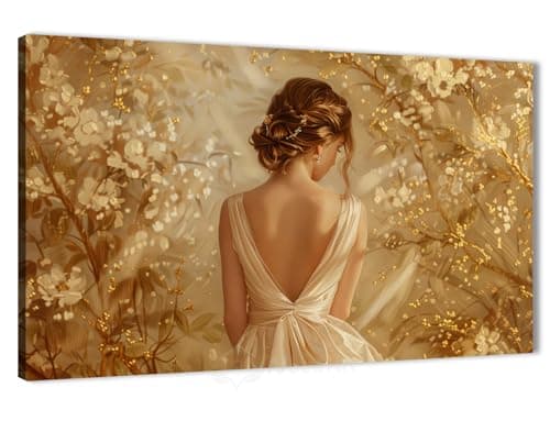 NOVA ART Canvas Wall Art Abstract Girl Wearing Dress Wall Art Modern Wall Decor for Bedroom Living Room Office Etc Modern Home Decor 40cm x 60cm