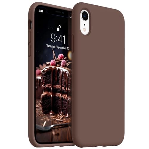 AOTESIER Shockproof for iPhone XR Phone Case, [Military Drop Protection] [Food Grade Silicone] Protective Case with Soft Anti-Scratch Lining, Camera & Screen Protection, 6.1inch, Chocolate Cellular phone case