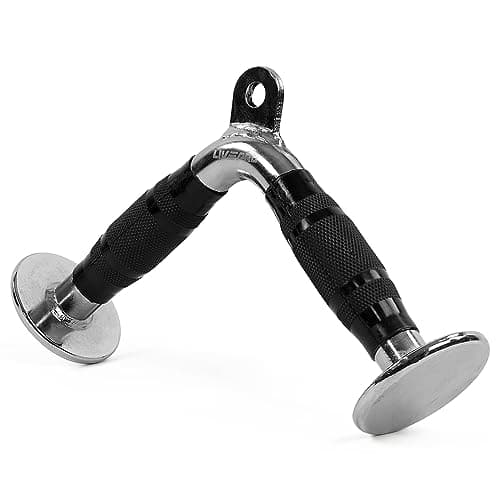 Livepro Lp8192I Tricep V For Workout -Bar For Workout - Chrome Black Multi-Color