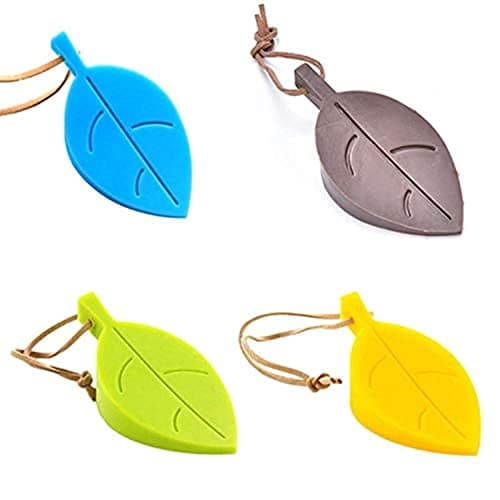 Rubber Leaf Door Stopper Set - Pack Of 4 Leaf Shape Super Cute Door Wedge Protect Your Family From Hurting By The Closing Door Doorstop