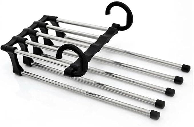 5 in 1 Foldable Rolling Pants Hangers Anti-Slip Space Saving Pants Hangers