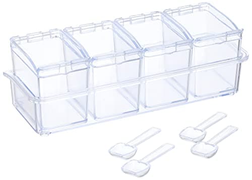 Spice store set with acrylic base_4 pieces Food storage container