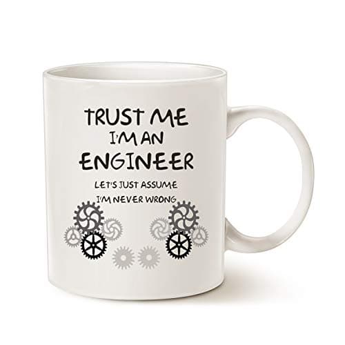 This Might be Wine Funny Engineer Coffee Mug Unique Idea, Trust Me I'm An Engineer Classic Ceramic Cup White 11 Oz Drinking cup