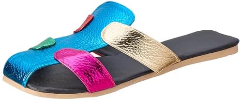 OX womens OX-W-Blue/Black Slipper Sandal