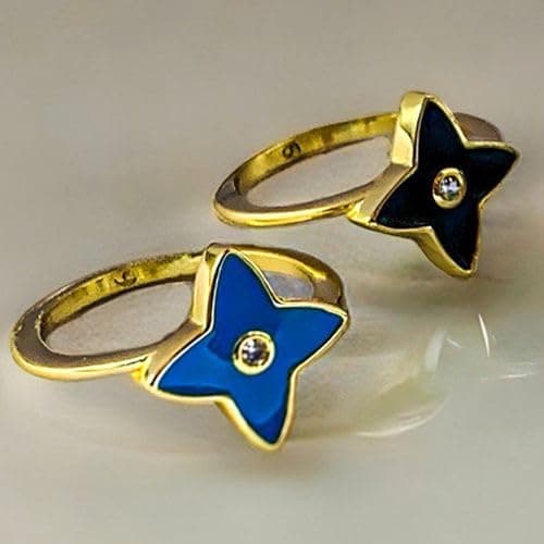 3 Diamonds 292474661779258 Women's Ring, Gold Plated, High Quality With Zircon (Star Shape)-17