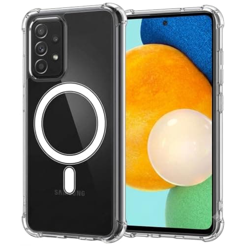 Protective Cover (Compatible With Samsung A72), Magnetic Clear Case With Raised Edges, Shockproof And Slim For (Clear) Cellular phone case
