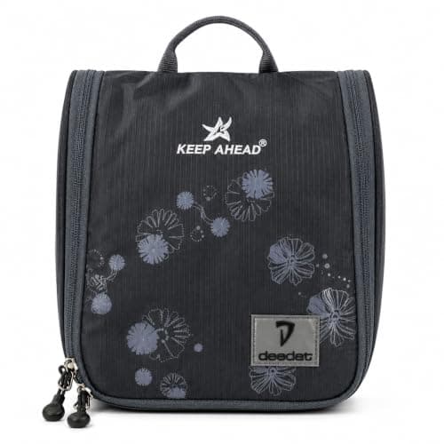 Heavy Duty Hanging Toiletry Bag Travel Organizer Waterproof Cosmetic Makeup Bag Portable Bathroom Storage Bag With Multiple Compartments Mesh Pockets Hanging Hook For Travel Camping Gym Home Grey Cosmetic case