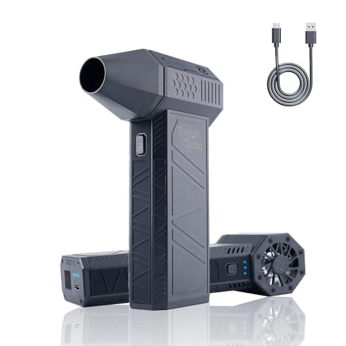 Tough Cubic X3 Turbo Fan Turbine Jet Blower 130,000Rpm W/High-Speed Brushless Motor Top Speed 100Mph Airflow Strong Wind Fan, Black