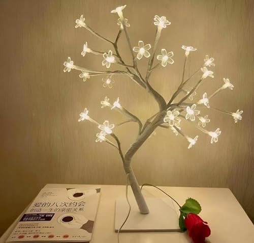 Sophisticated Light Tree - Artistic Decor Element, 40 cm Tall, Electric-Powered, Ideal for Enhancing Elegant and Racy Interior Environments Lamp