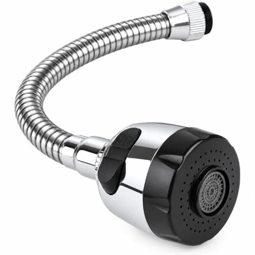 Flexible Kitchen Faucet Head Connector 360 Water Saving Stainless Steel | Stainless steel neck with metal construction, flexible to direct water helps reduce splashes and waste Faucet water aerator