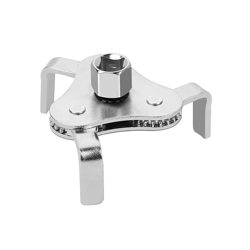 KaberTrade 3-Leg Automotive Oil Filter Removal Wrench - Adjustable Oil Filter Clamp 2 Way - Compatible with 1/2 & 3/8 Inch Drive (Code:10133)