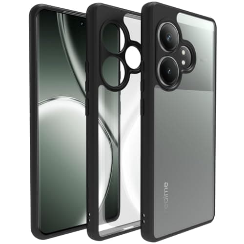 Phone Case, Anti-Yellowing Clear Back Cover with Black Bumper Frame, Shockproof Protection Gt6 Cellular phone case