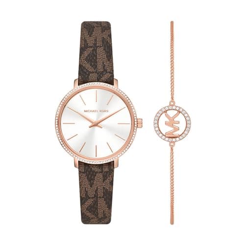 MICHAEL KORS,WATCH,MK1036,WOMEN,ROSEGOLD,32MM,STAINLESS STEEL/Leather