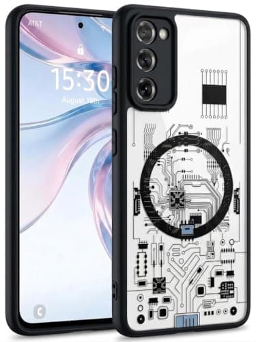 Compatible with Samsung Galaxy S20 fe Electronic Clear Hard Case Cover gives your phone strong protection and a unique look, Scratch-proof Durable Material (Black) Portable electronic device cover