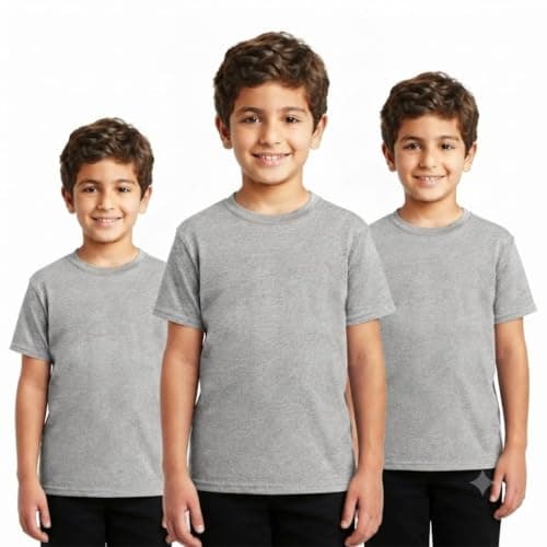 Red Circle Bundle of 3 T-shirt half sleeves plain Kids shane 10