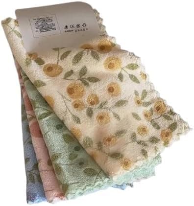 Super Absorbent Bright Fluorescent Colors Cleaning Towel Set of 5 for Kitchen and Home ar
