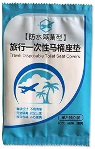50 Pcs Waterproof Travel Disposable Toilet Seat Cover Antibacterial Waterproof Portable WC Pad Toilet Mat for Travel, Toilet Seat Protectors for Toddler Potty Training, Pregnant Mom, Adult Baby product