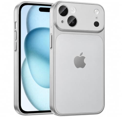 Converter Case(Compatible with iphone 15 | Premium Mag-Safe) Protective Cover Sleek Design (Compatible with iPhone 17 Pro / 17 Pro Max Series) Built-in Camera Protection (Silver) Cellular phone case