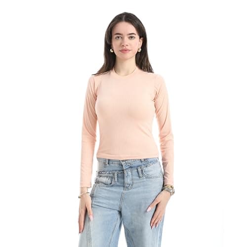 Andora Women Long Sleeve Ribbed Top T-Shirt (pack of 1)